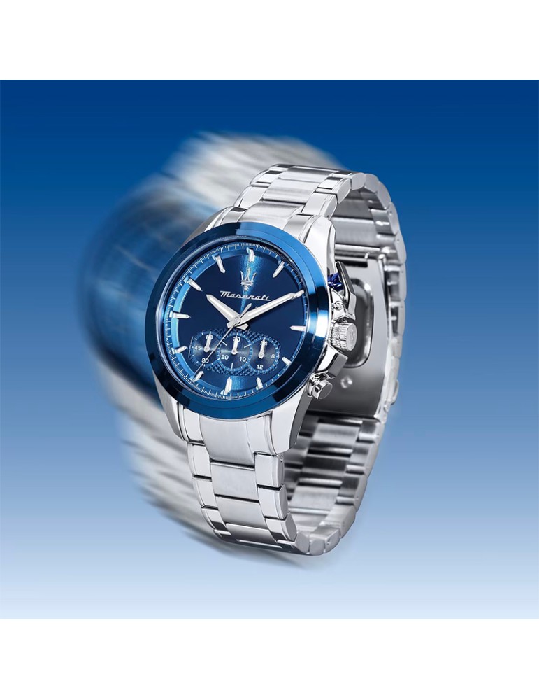 Orologio Maserati - Cronografo - Silver - 43mm - Blu - R8873612067