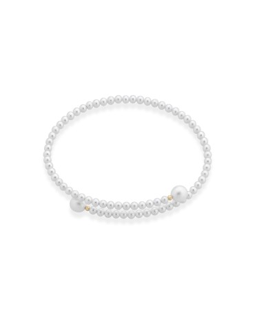 Bracciale Lelune - Aurora in Perle Coltivate d'Acqua Dolce 3 - 3,5 mm ed Elementi in Oro Giallo 18 Carati - 0