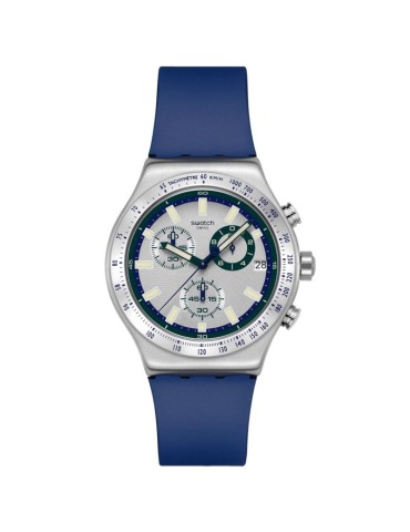 Swatch Watch - Blue Reflective - Chronograph -Silver-43mm-Blue-YVS539