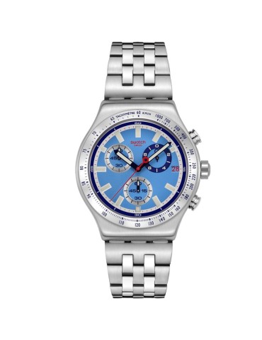 Orologio Swatch - Midday in The Mirror - Silver - 43mm-Azzurro-YVS541G
