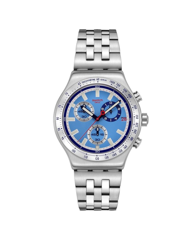 Swatch watch - Midday in The Mirror - Silver - 43mm-Azure-YVS541G