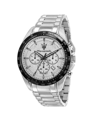 Orologio Maserati - Cronografo - Silver -45mm-Lunetta Nera-R8873612068