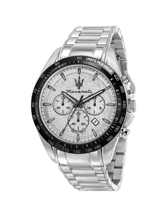 Orologio Maserati - Cronografo - Silver -45mm-Lunetta Nera-R8873612068