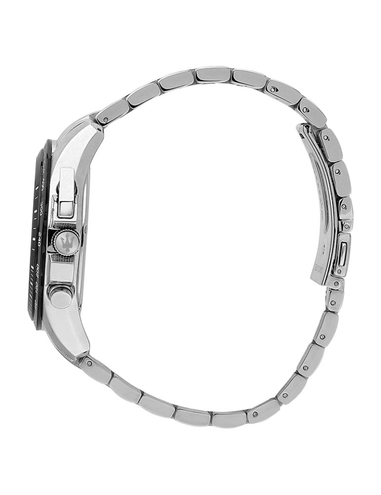 Orologio Maserati - Cronografo - Silver -45mm-Lunetta Nera-R8873612068