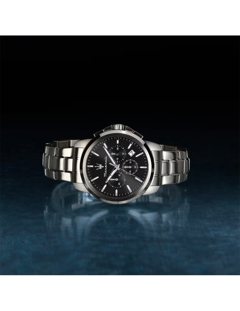 Maserati Watch - Chronograph - Silver - 42mm - Black - R8873621046