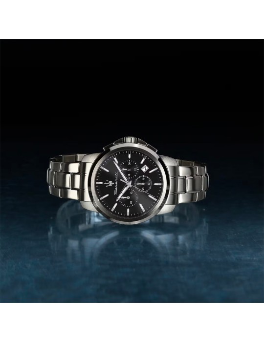 Maserati Watch - Chronograph - Silver - 42mm - Black - R8873621046
