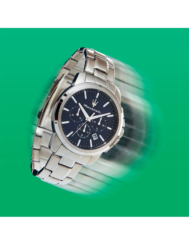 Maserati Watch - Chronograph - Silver - 42mm - Blue - R8873621047