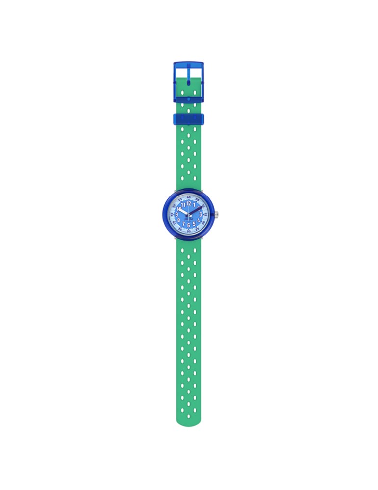 Orologio Flik Flak - Fizz in Waves - Verde - 32mm - Blu - ZFCNP006