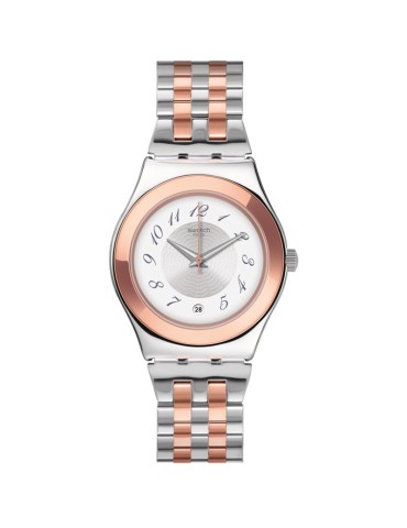Orologio Swatch -MidiMix-Tempo e Data-33mm-Silver e Rose Gold-YLS454GC