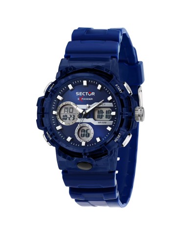 Orologio Sector - Ex-46 - Digitale - Tempo e Data-46mm-Blu-R3251242506