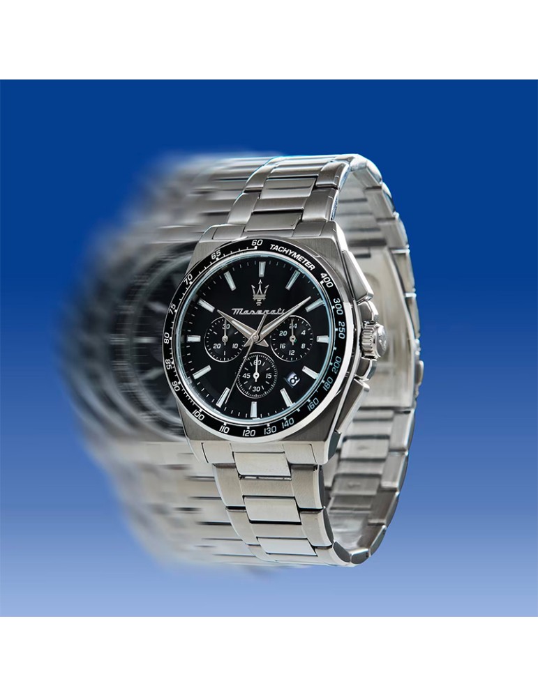 Maserati Watch - Chronograph - Silver - 43mm - Black - R8873652012
