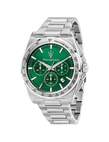 Maserati Watch - Chronograph - Silver - 43mm - Green - R8873652013