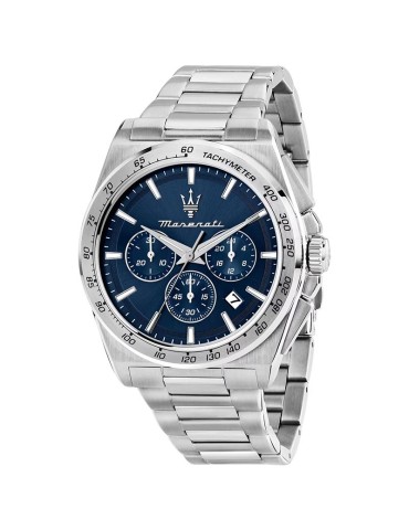 Maserati Watch - Chronograph - Silver - 43mm - Blue - R8873652014