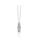 Miluna Necklace - 18K White Gold Trilogy with 9.34pt Natural Diamonds - 0
