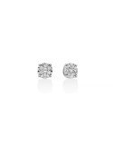 Miluna Earrings - in 18-karat White Gold with Natural Diamonds - 0