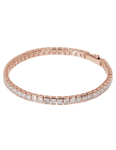Bronzallure Bracelet-Tennis-Cubic Zirconia Squares-Large-WSBZ01979.W