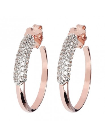 BRONZALLURE WHITE CIRCLE EARRINGS - 0