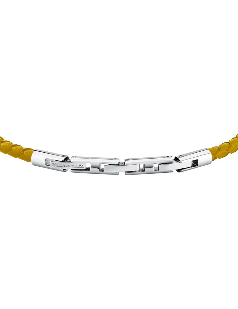 Bracciale Maserati - Leather - Doppio Cordino -Pelle Gialla-JM226AVE45
