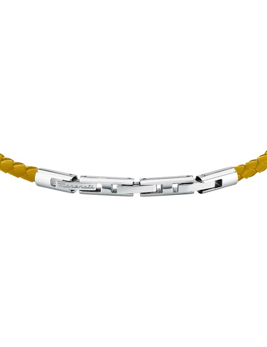 Bracciale Maserati - Leather - Doppio Cordino -Pelle Gialla-JM226AVE45