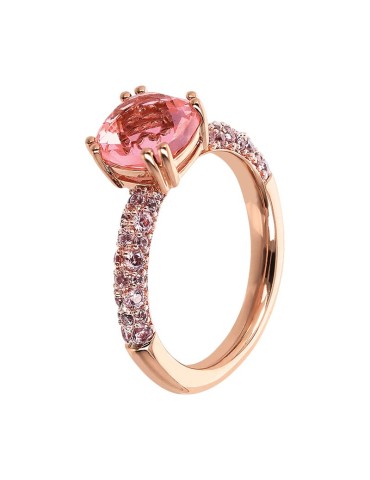 Bronzallure Ring - Pink Prisma Gem - Size 14 - WSBZ02181.MO-14