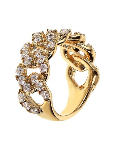 Anello Bronzallure-a Fascia-Gold-Catena-Cubic Zirconia-WSBZ02329Y.W-CZ-16