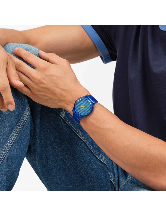 Swatch Watch - Brillantly Blue - Only Time - 41mm - Blue - SO29S102