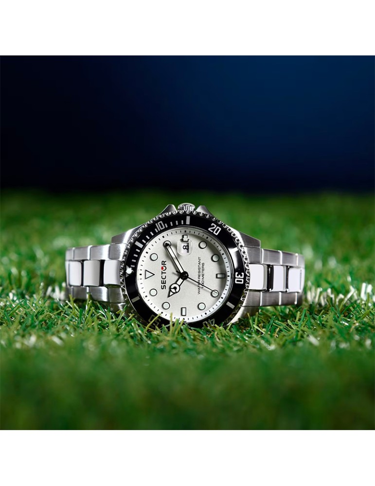 Sector Watch - 230 - Time and Date - Silver - 43mm - Black - R3253161064