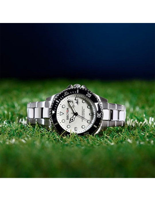 Sector Watch - 230 - Time and Date - Silver - 43mm - Black - R3253161064
