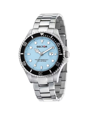 Sector Watch - Silver - 43mm - Light Blue - Black Bezel - R3253161065