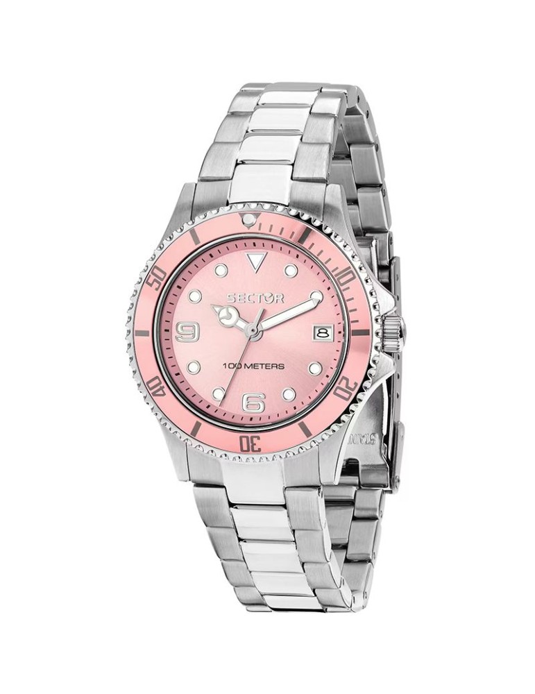 Orologio Sector - 230 - Tempo e Data - Silver - 35mm -Rosa-R3253161551