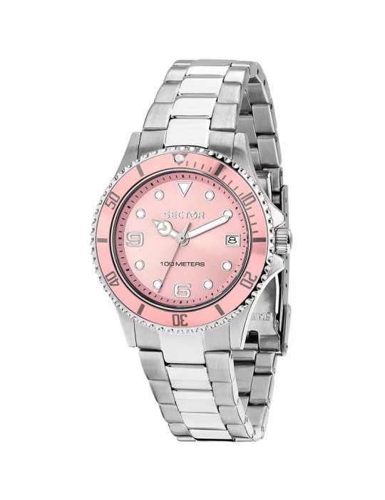 Orologio Sector - 230 - Tempo e Data - Silver - 35mm -Rosa-R3253161551