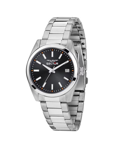 Sector Watch - 240 - Time and Date - Silver - 37mm - Black-R3253240027