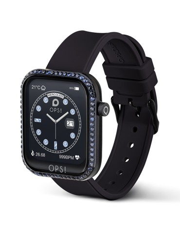 Smartwatch Oops! - 41x45mm - Black - Blue Crystals - OPSSW37 2
