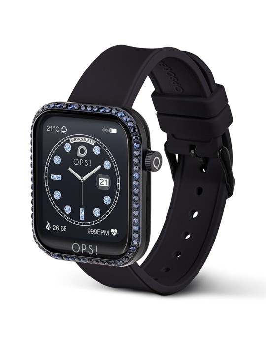 Smartwatch Ops! - 41x45mm - Nero - Cristalli Blu - OPSSW37