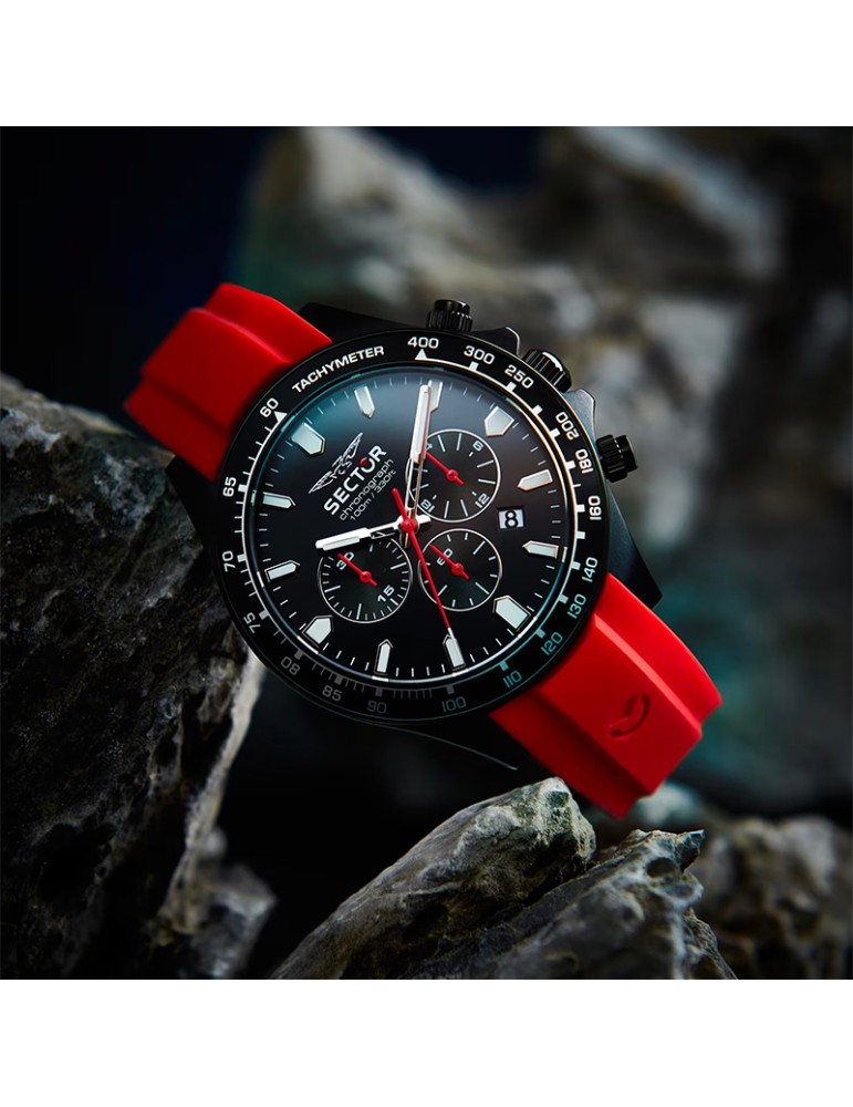 Sector Watch - 230 - Chronograph - Red - 43mm - Black - R3271661032