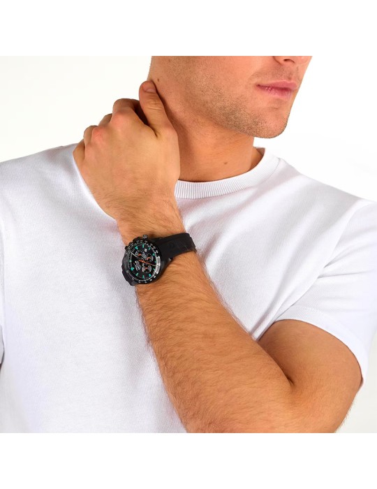 Sector Watch - 230 Chronograph 43mm Black with Turquoise Indexes - 0