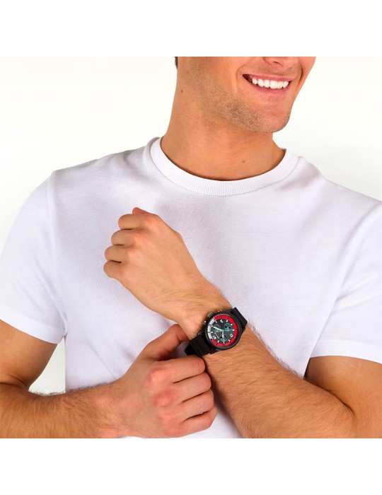 Orologio Sector - Nero - 43mm - Dettaglio Bianco e Rosso - R3271718001