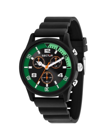 Sector Watch - Chronograph - Black - 43mm - Green detail - R3271718002
