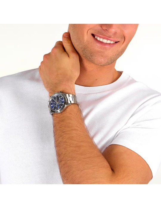 Orologio Sector - 270 - Cronografo - Silver - 45mm - Blu - R3273778011