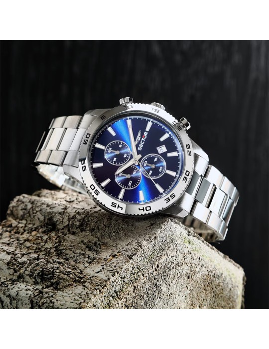 Sector Watch - 270 - Chronograph - Silver - 45mm - Blue - R3273778011