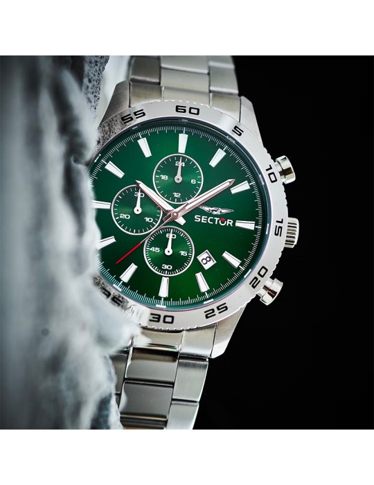 Sector Watch - 270 - Chronograph - Silver - 45mm - Green-R3273778012