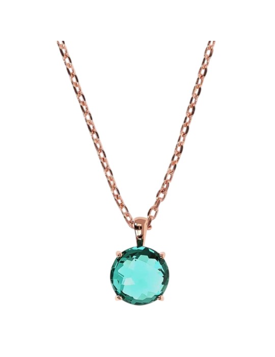 Collana Bronzallure - Rose Gold - Punto Luce Verde - WSBZ02310.GT