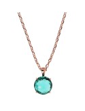 Bronzallure Necklace - Rose Gold - Green Light Point - WSBZ02310.GT