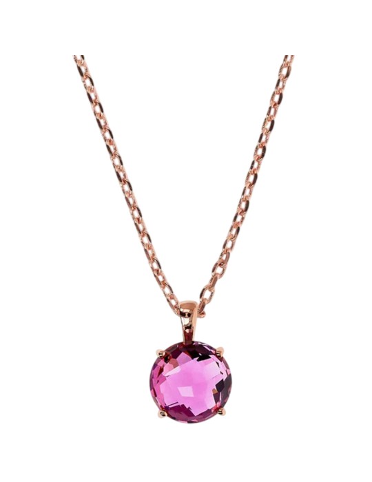 Collana Bronzallure - Rose Gold - Punto Luce Fucsia - WSBZ02310.RR