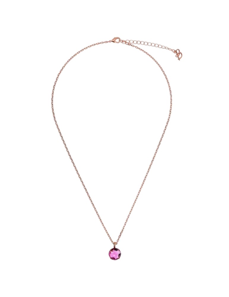 Bronzallure Necklace - Rose Gold - Fuchsia Light Point - WSBZ02310.RR