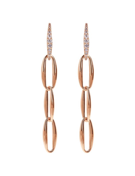 Bronzallure Earrings - Marquise Links - Cubic Zirconia -WSBZ02387.WR