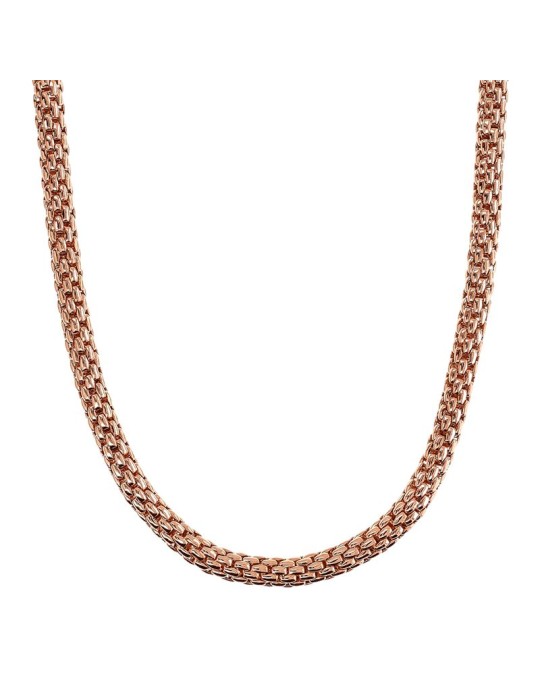 Bronzallure Necklace - Rose Gold - Maxi Popcorn Chain - WSBZ02396.R