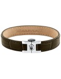 Bracciale Maserati - Pelle Marrone - Chiusura in Acciaio - JM2269LA03