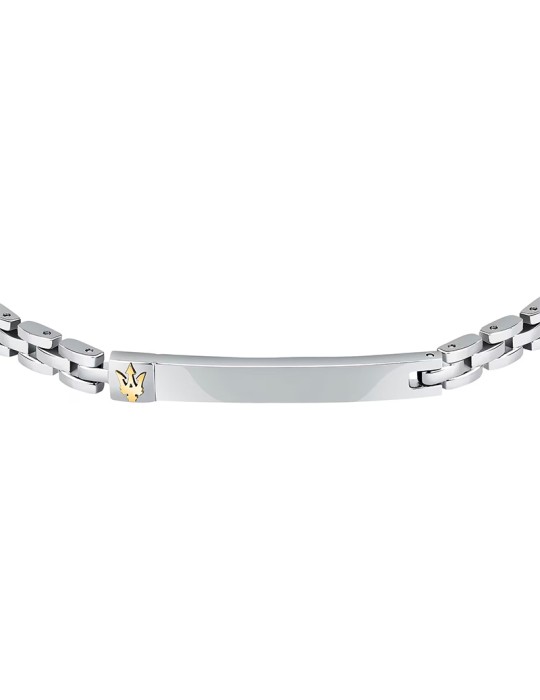 Bracciale Maserati - Iconic - Acciaio 316L -Tridente Dorato-JM324AVD55