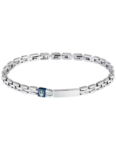 Bracciale Maserati - Iconic - Acciaio 316L - Dettaglio Blu -JM324AVD56